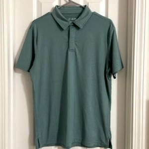 01. Algo Stretchy Teal Polo Shirt - Medium